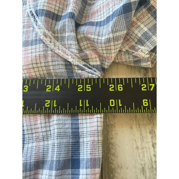Croft & Barrow Mens Button Up Shirt XXL Plaid Vented Pockets Outdoor Active Fish - Picture 5 of 10